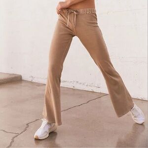 Free People Movement Ribbed Flare Leggings That Girl Energy Large Cozy Girl Era